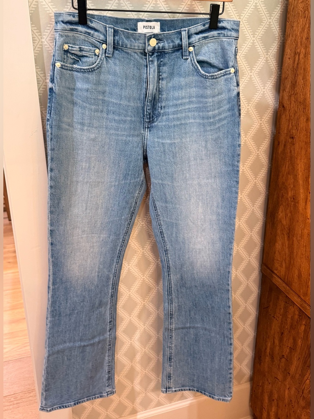 pistola light blue bootcut denim
